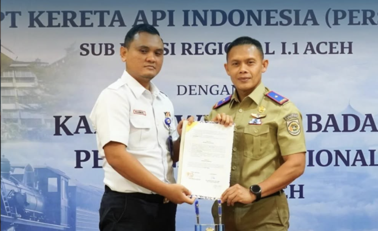 Kanwil BPN Aceh dan PT KAI Perkuat Sinergi, Dorong Kepastian Hukum Aset dan Pengadaan Tanah Strategis