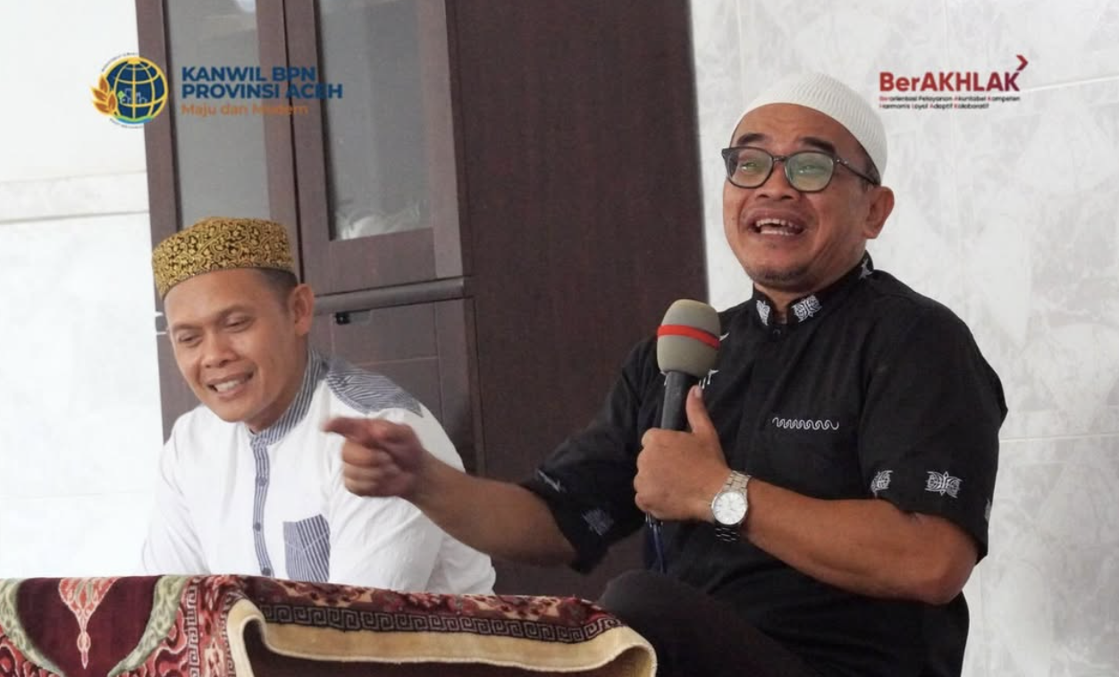 Tausiyah Ramadhan Minggu Keempat kembali menjadi bagian dari rangkaian kegiatan pembinaan rohani di lingkungan Kantor Wilayah Badan Pertanahan Nasional Provinsi Aceh.